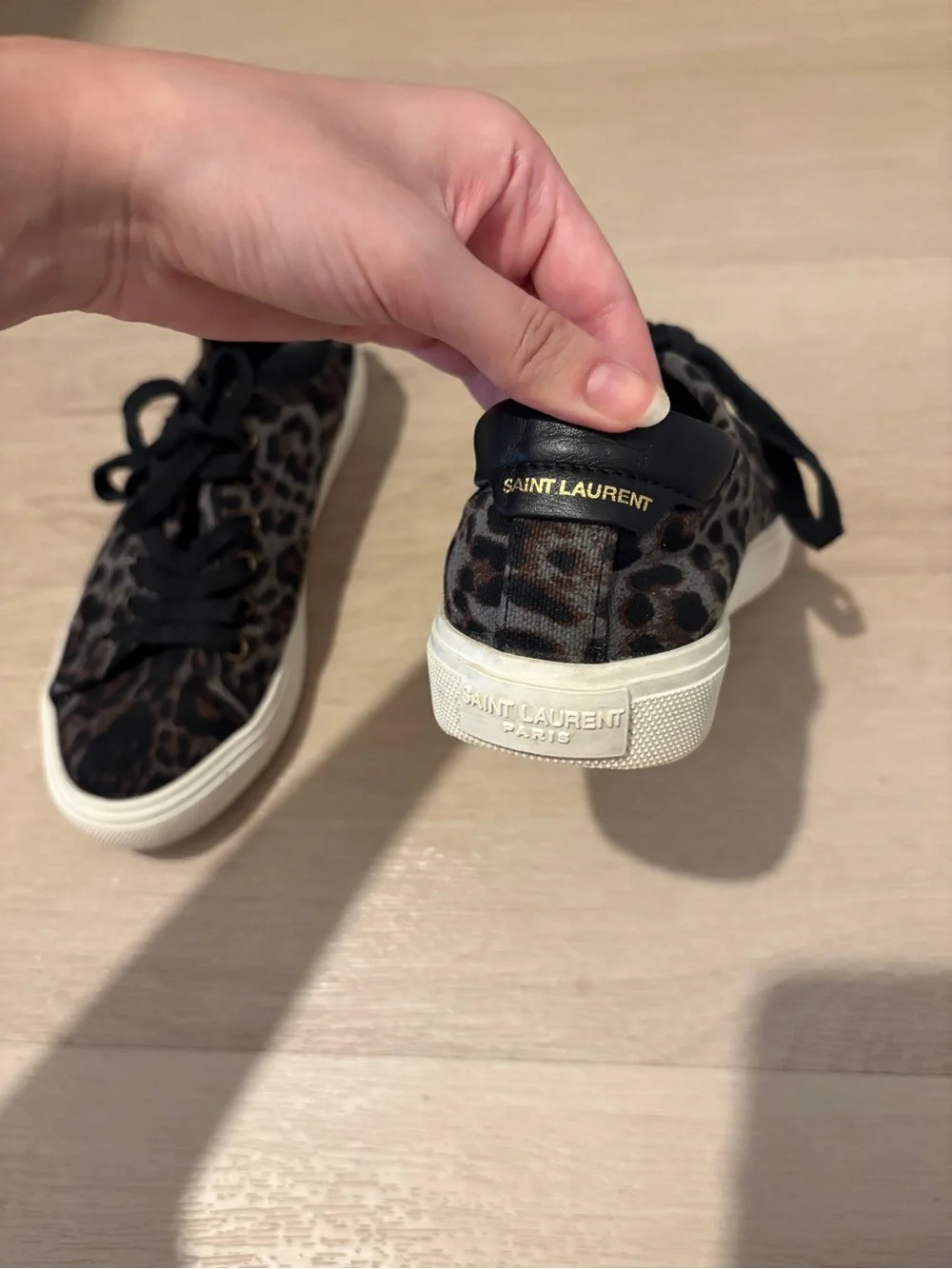 Leopard animal Print saint laurent Sneakers - Black & Brown